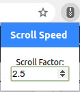 Chrome Scroll Speed extension